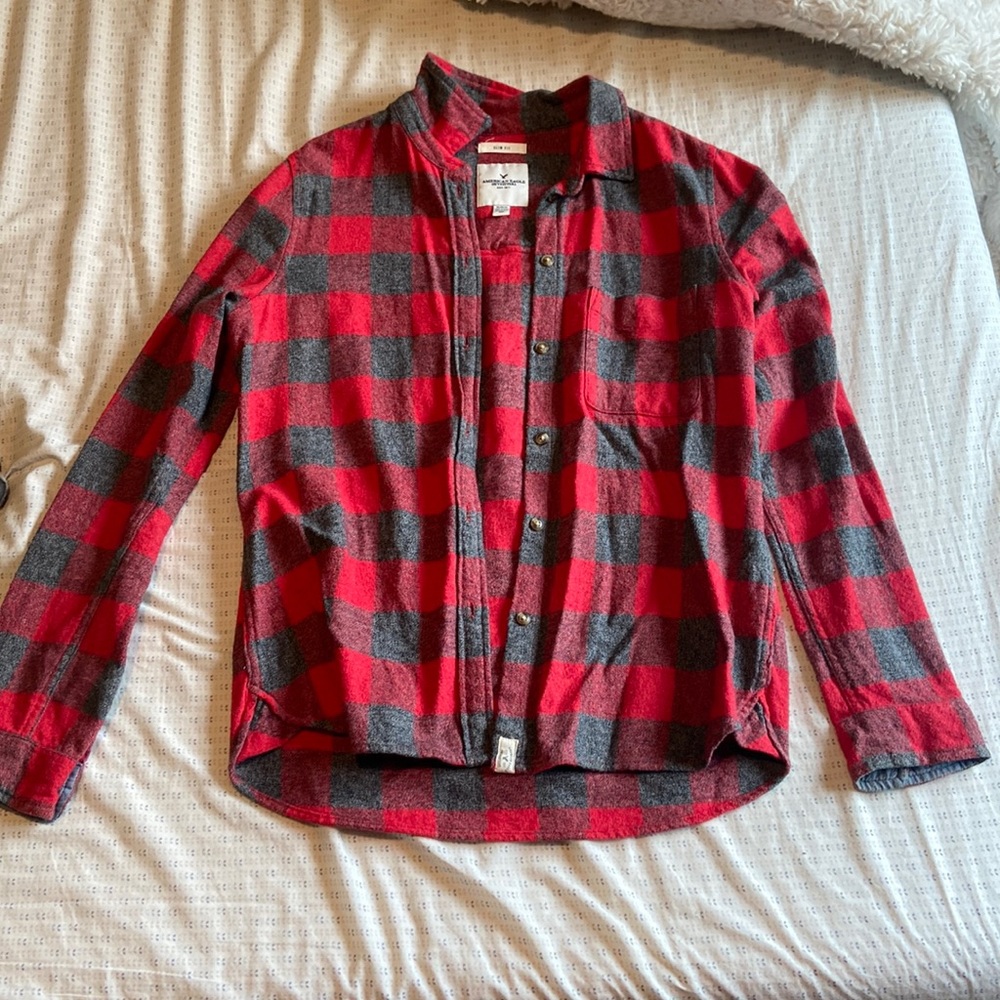 American Eagle flannel, slim fit